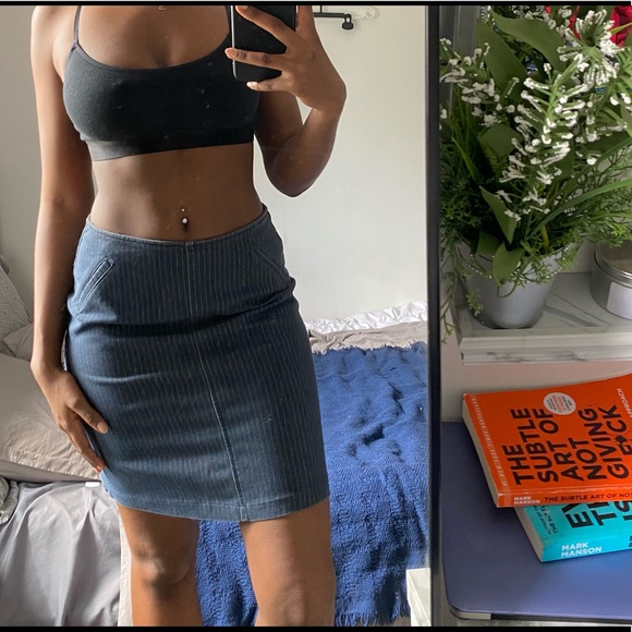 Stripped denim skirt - Picture 5 of 5